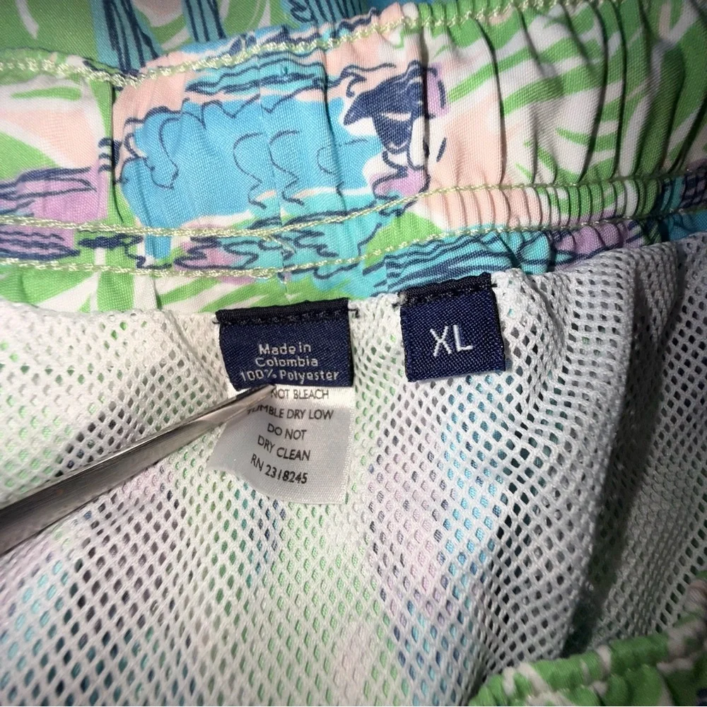 Vineyard Vines Parrot Print Mens Swim Trunks Size XL Mesh Lined 7